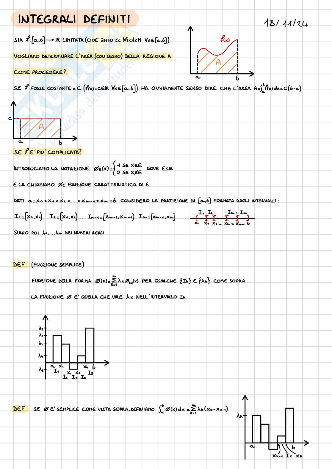 Analisi e geometria I - Integrali Pag. 1