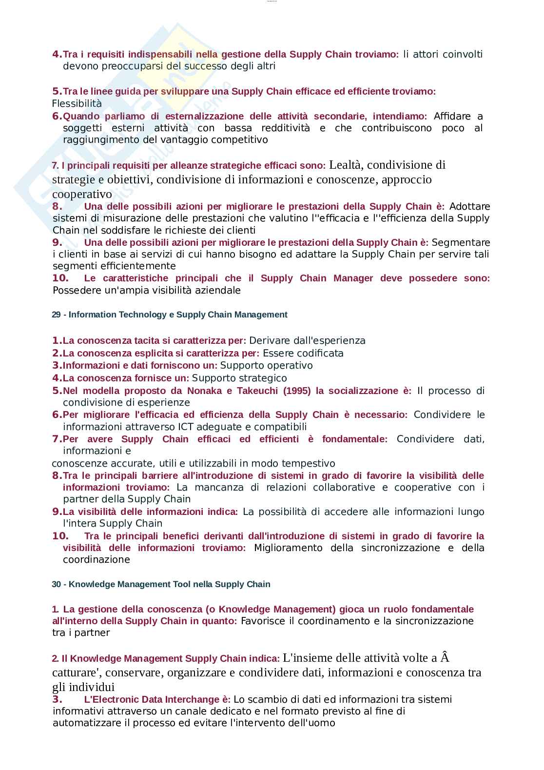Paniere esame Economia e gestione delle imprese Pag. 16