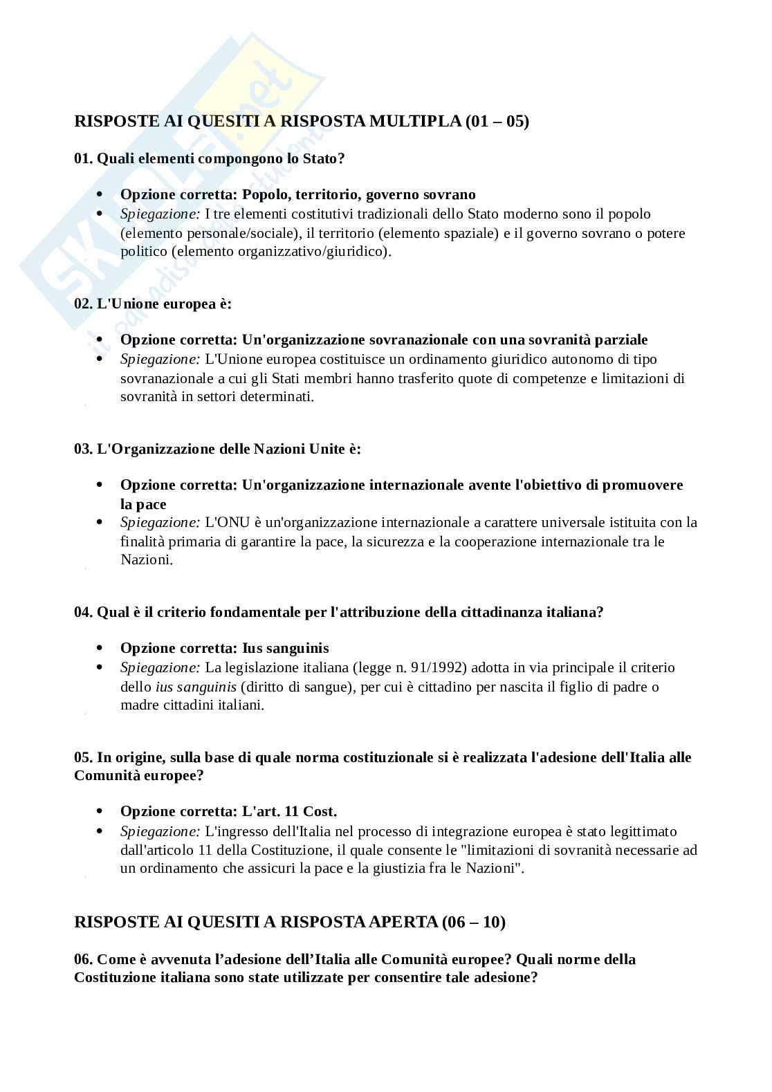 Paniere Istituzioni di diritto pubblico Pag. 1