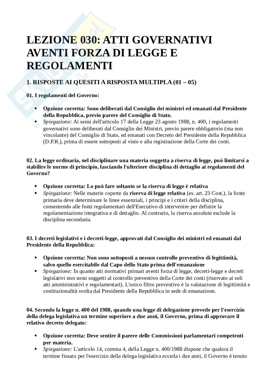 Paniere Istituzioni di diritto pubblico Pag. 61