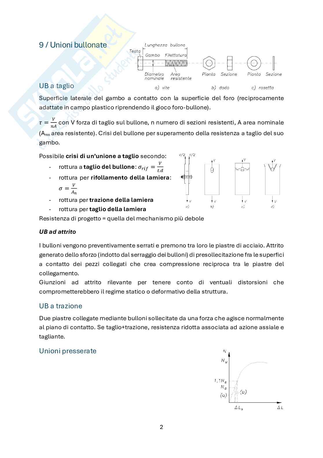 Progettazione di strutture in acciaio - Domande seconda parte Pag. 2