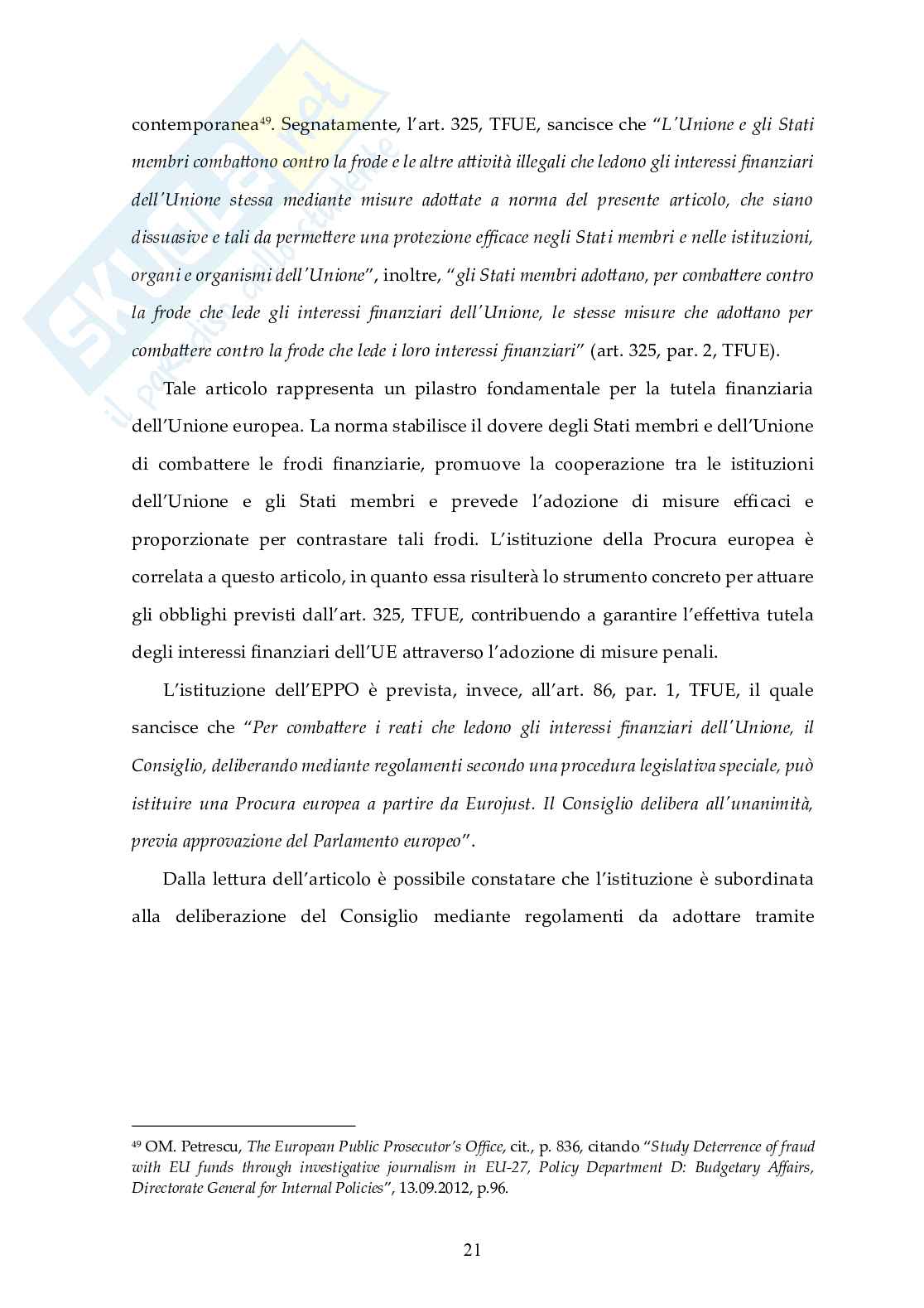 Cooperazione giudiziaria nell'UE: il ruolo della Procura Europea Pag. 26