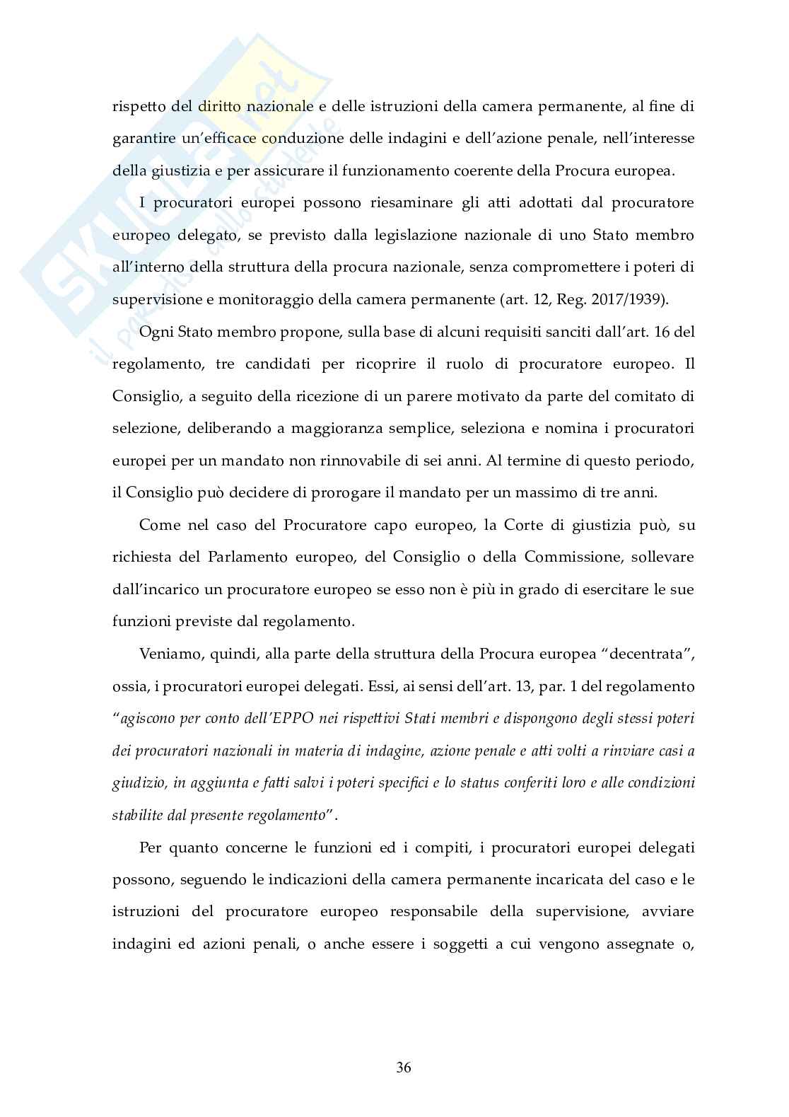 Cooperazione giudiziaria nell'UE: il ruolo della Procura Europea Pag. 41
