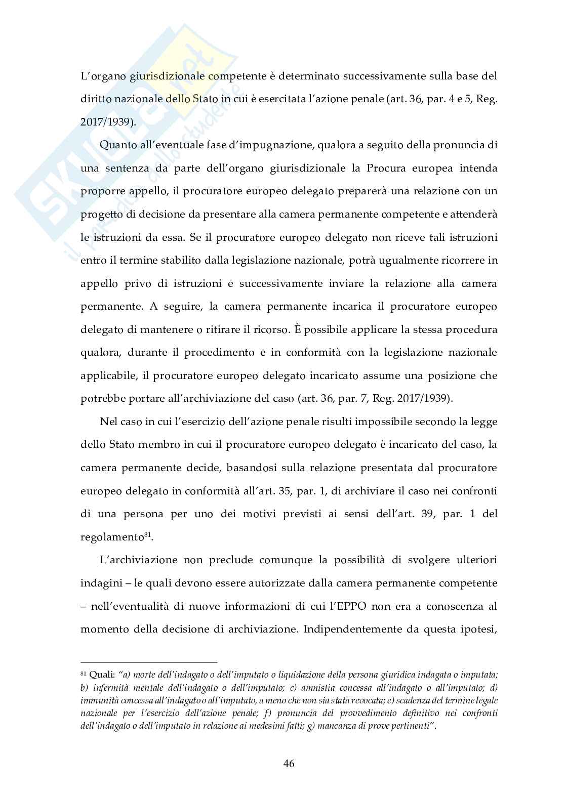 Cooperazione giudiziaria nell'UE: il ruolo della Procura Europea Pag. 51