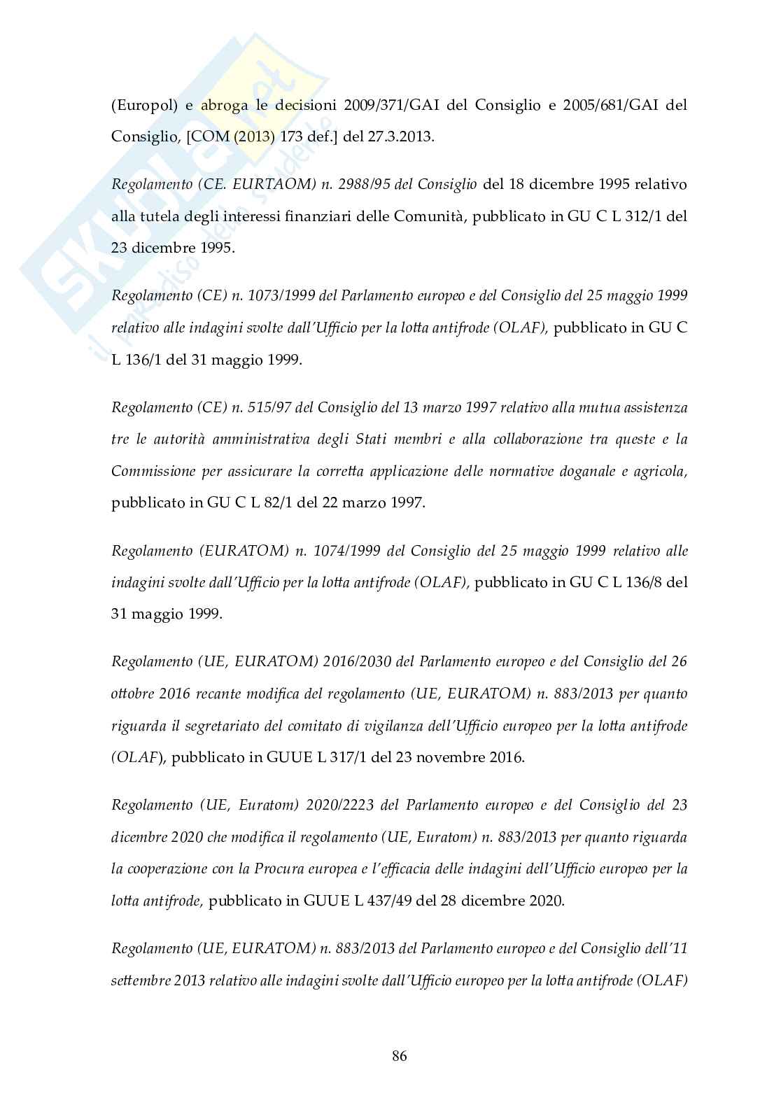Cooperazione giudiziaria nell'UE: il ruolo della Procura Europea Pag. 91