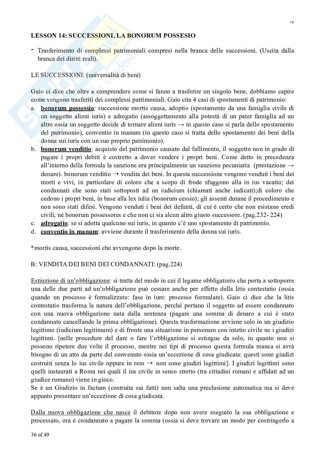 Riassunto esame Elementi di diritto romano pubblico e privato, Prof. Battaglia Federico, libro consigliato Storia del diritto Romano, Lorenzo Fascione Pag. 36