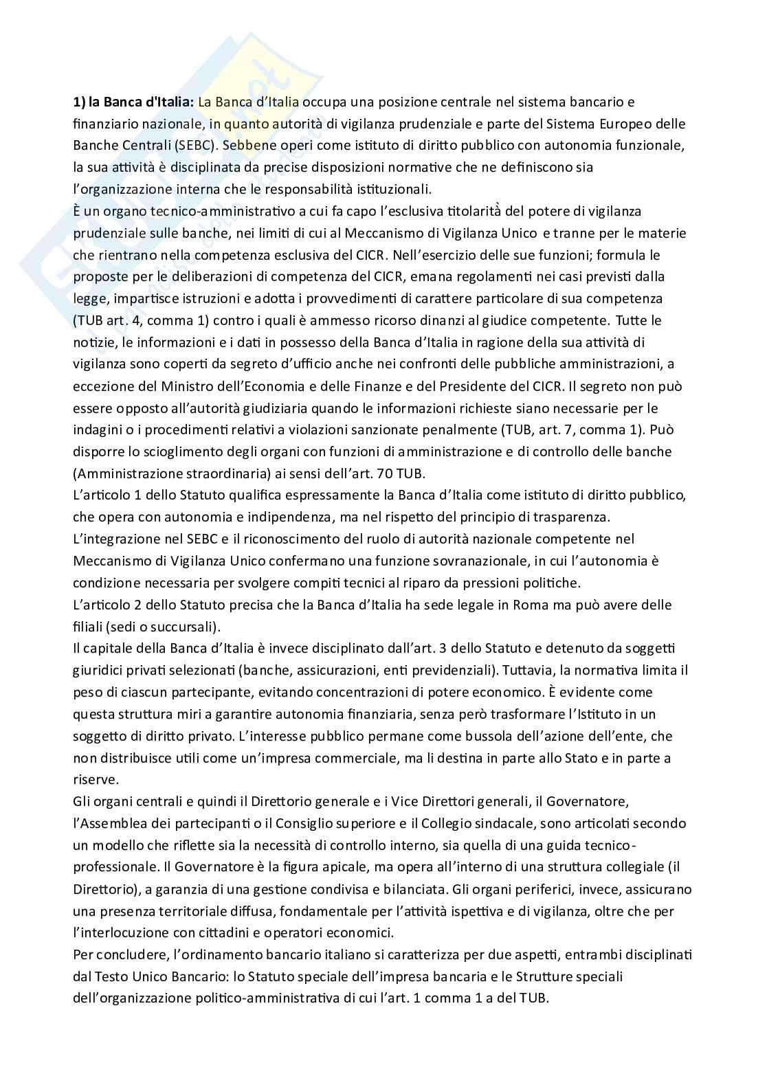 Appunti Diritto bancario Pag. 1