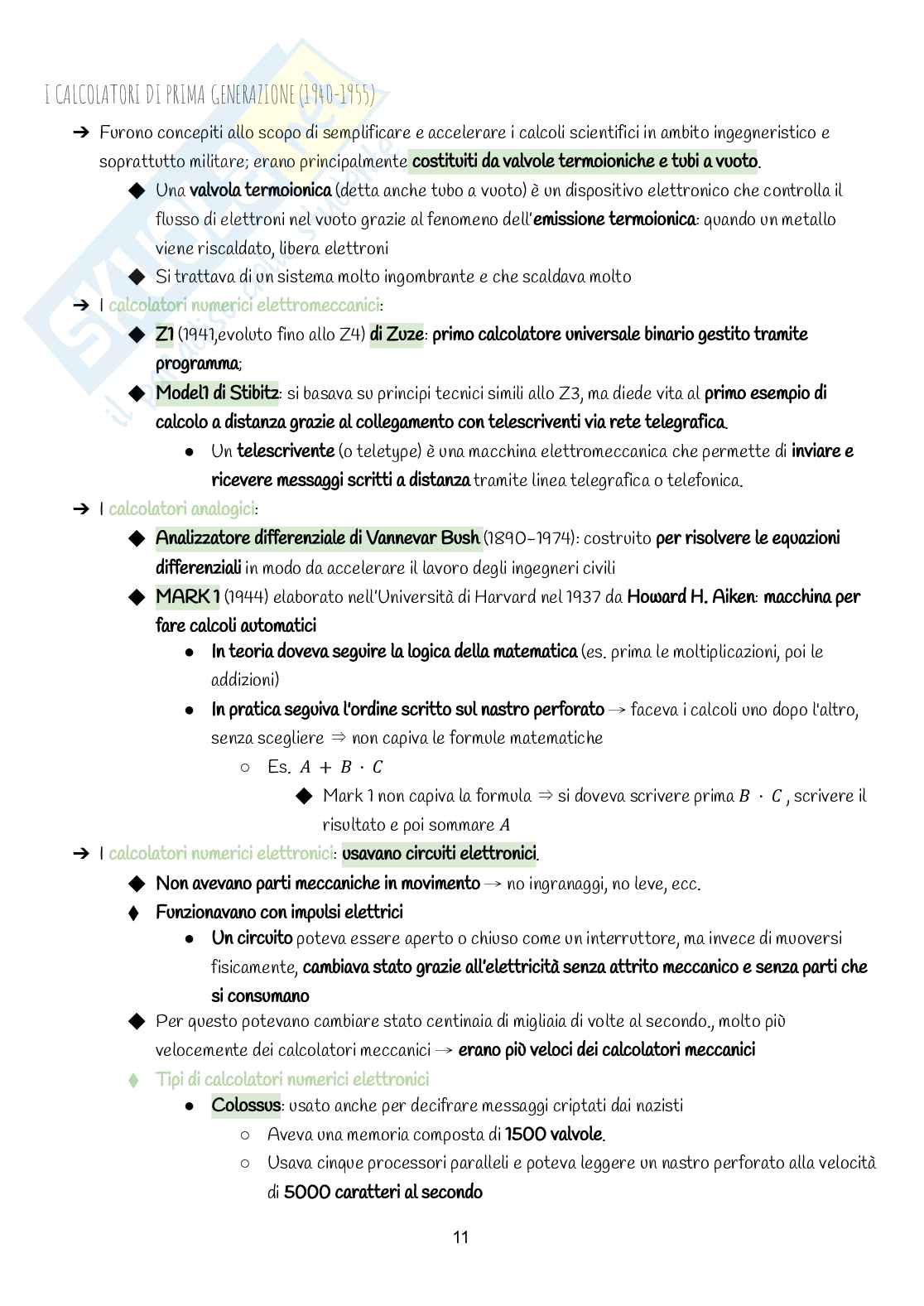 Elementi di informatica Pag. 11