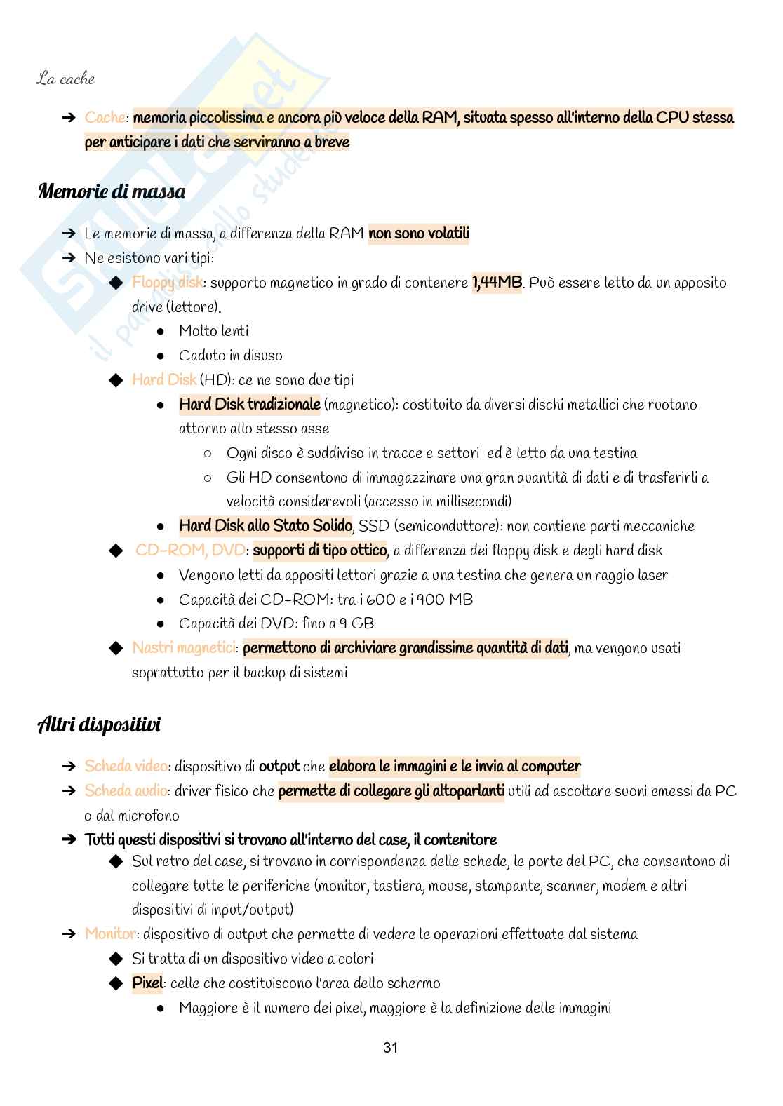 Elementi di informatica Pag. 31