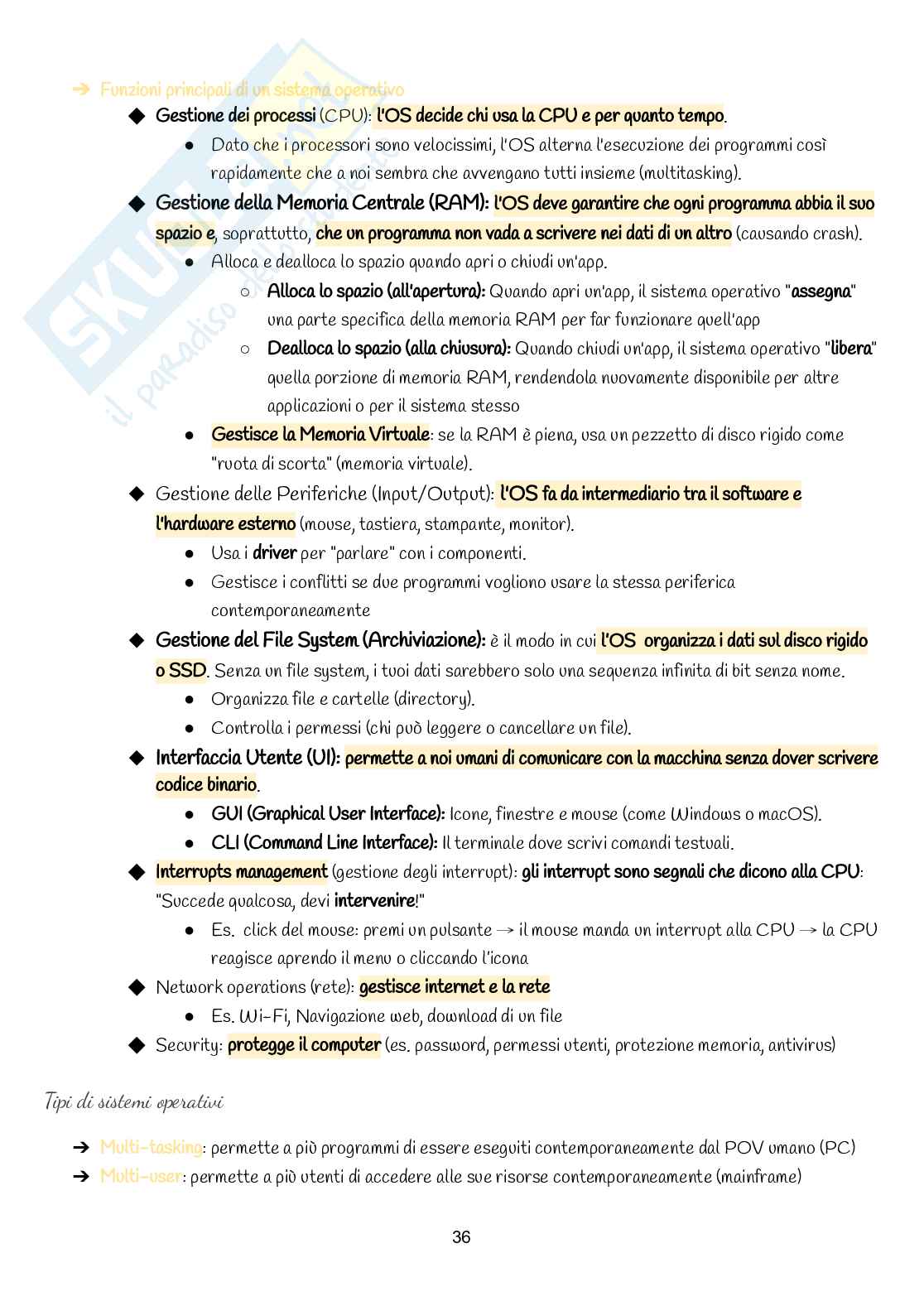 Elementi di informatica Pag. 36