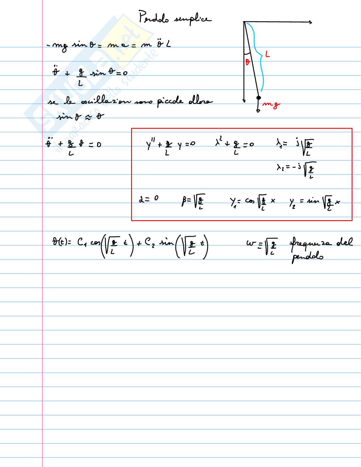 Equazioni differenziali ordinarie Pag. 31