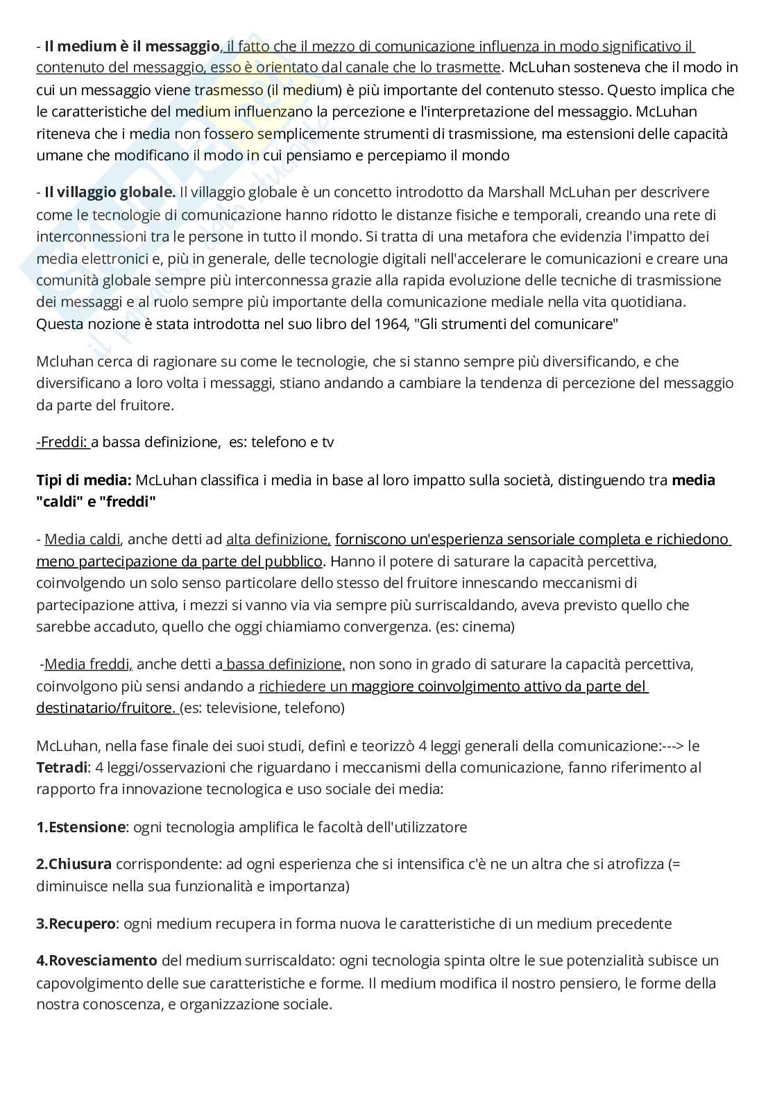 Riassunto esame Teorie e tecniche della comunicazione mediale, Prof. Lucini Barbara, libro consigliato Il primo libro di teoria dei media , Eugeni Pag. 21