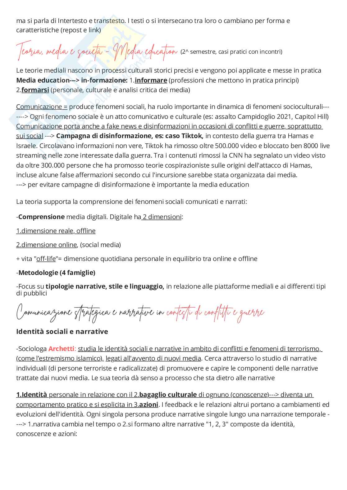 Riassunto esame Teorie e tecniche della comunicazione mediale, Prof. Lucini Barbara, libro consigliato Il primo libro di teoria dei media , Eugeni Pag. 36