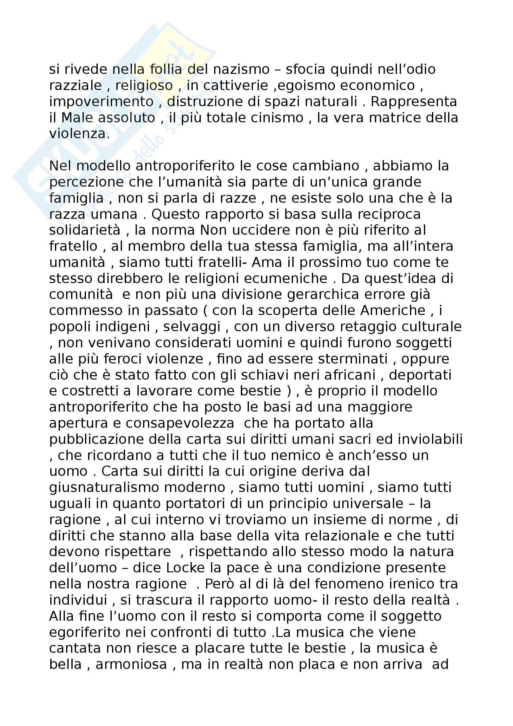 Riassunto di filosofia del diritto , prof Bonsignori, testo consigliato "Psicanalisi della Pace Pag. 16
