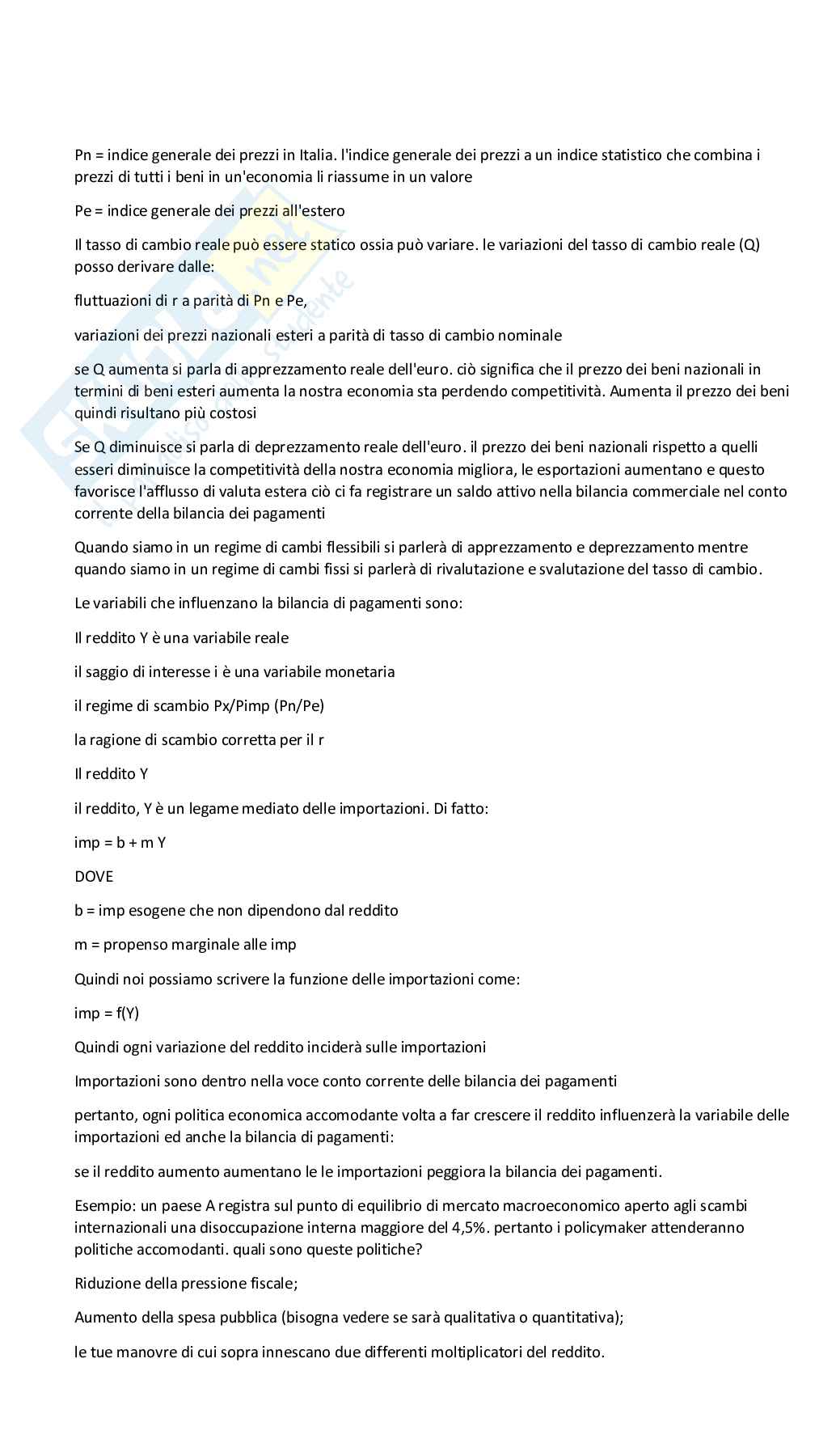 Economia Internazionale – Exam Kit Pag. 6