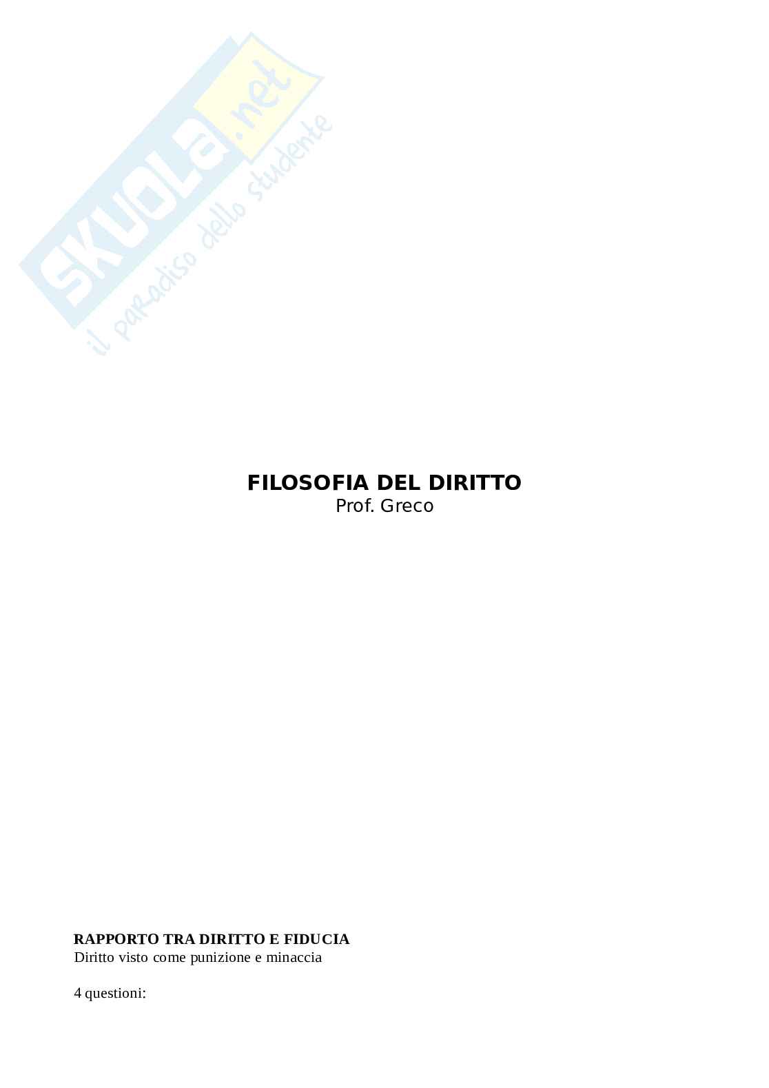 Filosofia del diritto Pag. 1