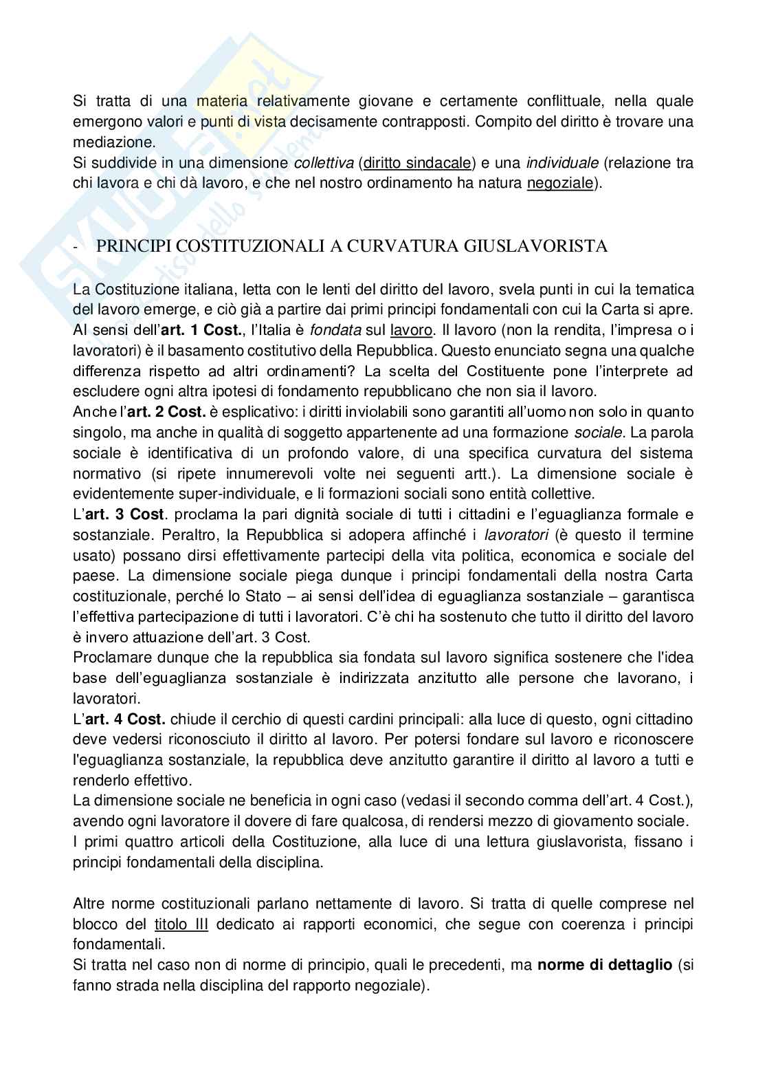 Appunti completi di Diritto del lavoro Pag. 2