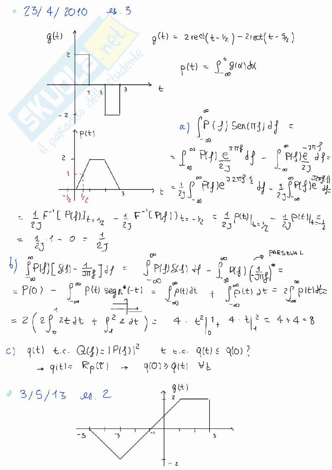 Esercizi svolti Teoria dei segnali Pag. 36