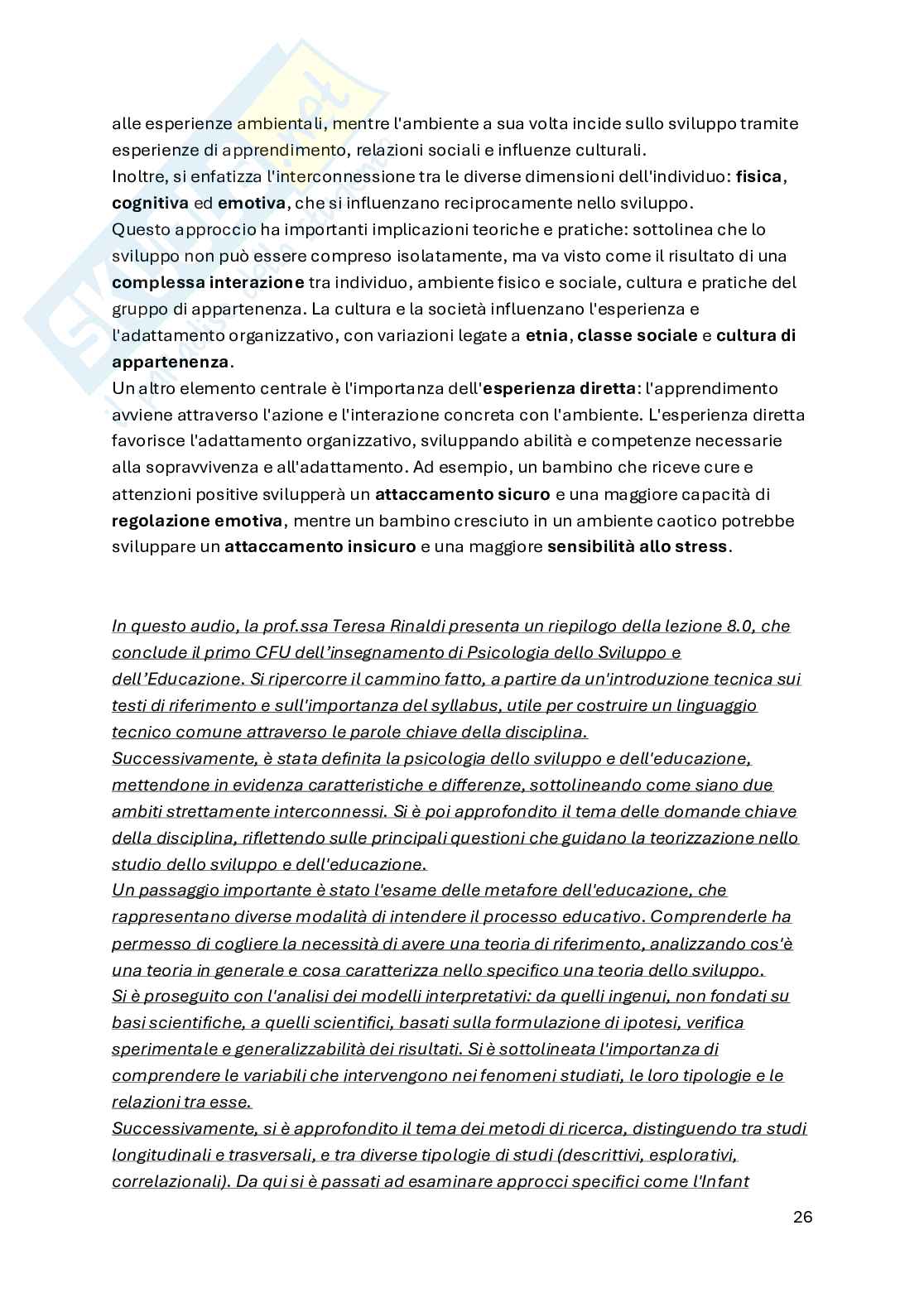 Psicologia dello sviluppo Pag. 26