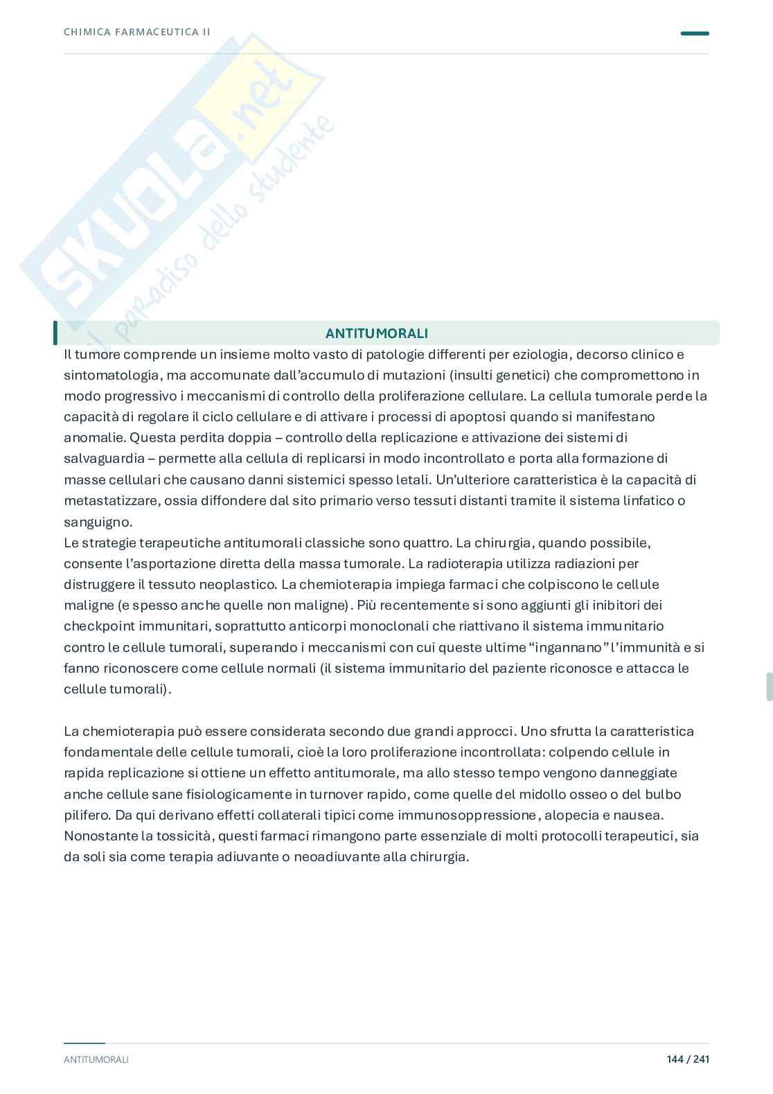 Chimica farmaceutica e tossicologica 2 – Terza parte Pag. 1