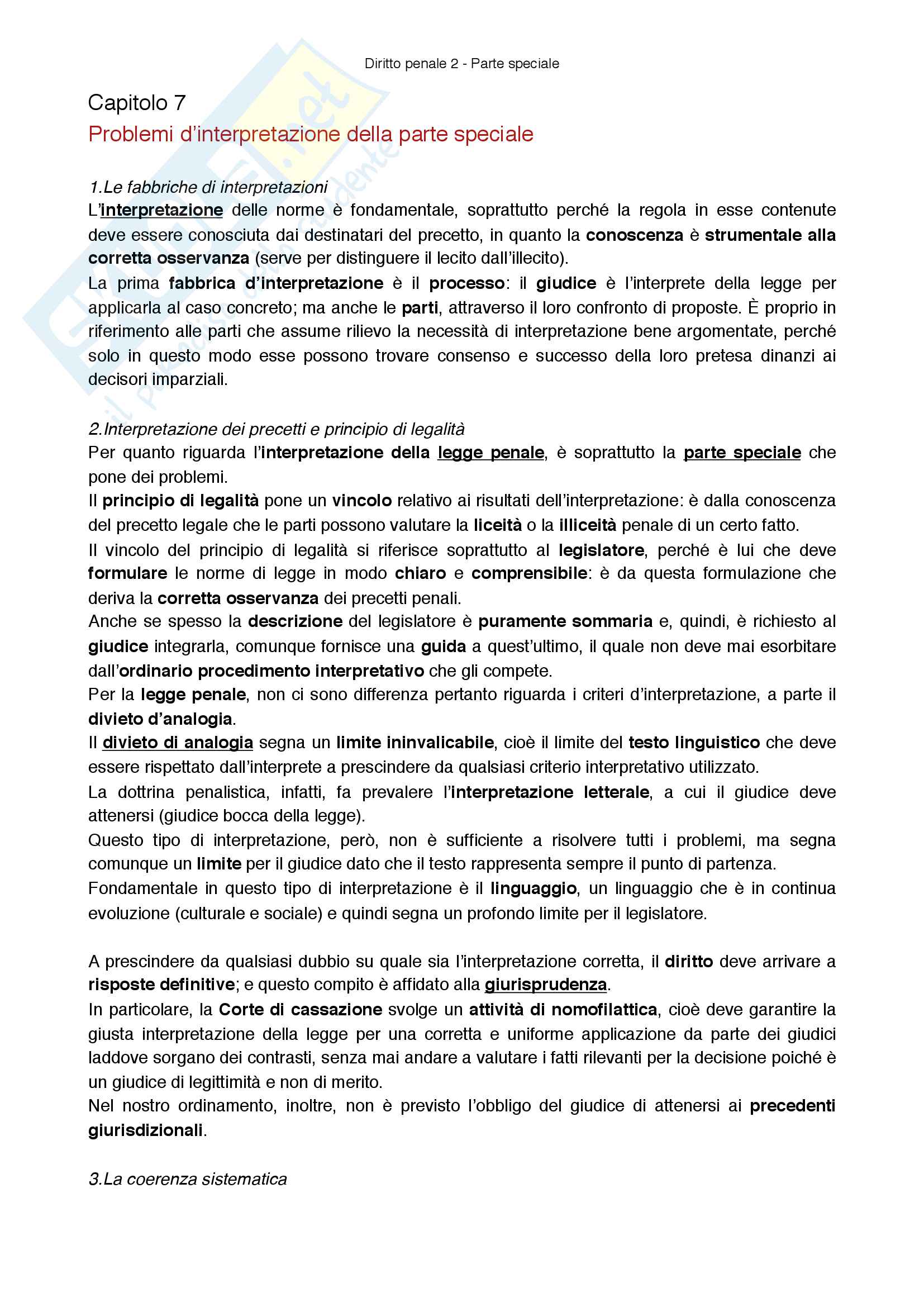 Riassunto esame Diritto penale 2, prof Longobardo, libro consigliato Introduzione alla parte speciale del diritto penale, Pulitan Pag. 21