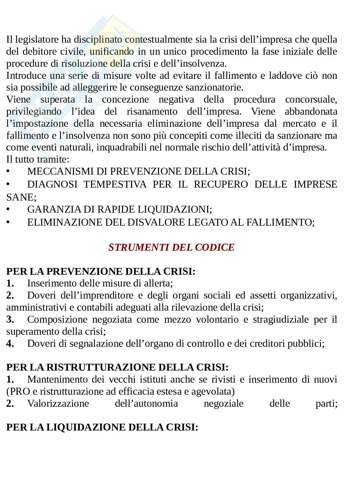 Appunti di Diritto dei contratti d'impresa sulla crisi Pag. 2
