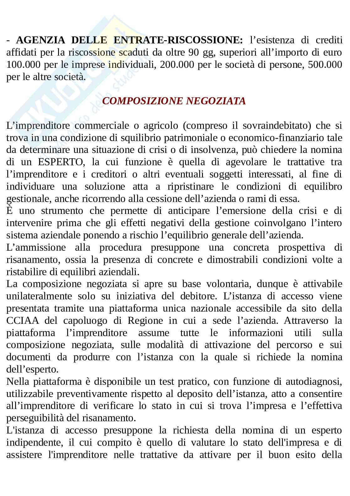 Appunti di Diritto dei contratti d'impresa sulla crisi Pag. 6
