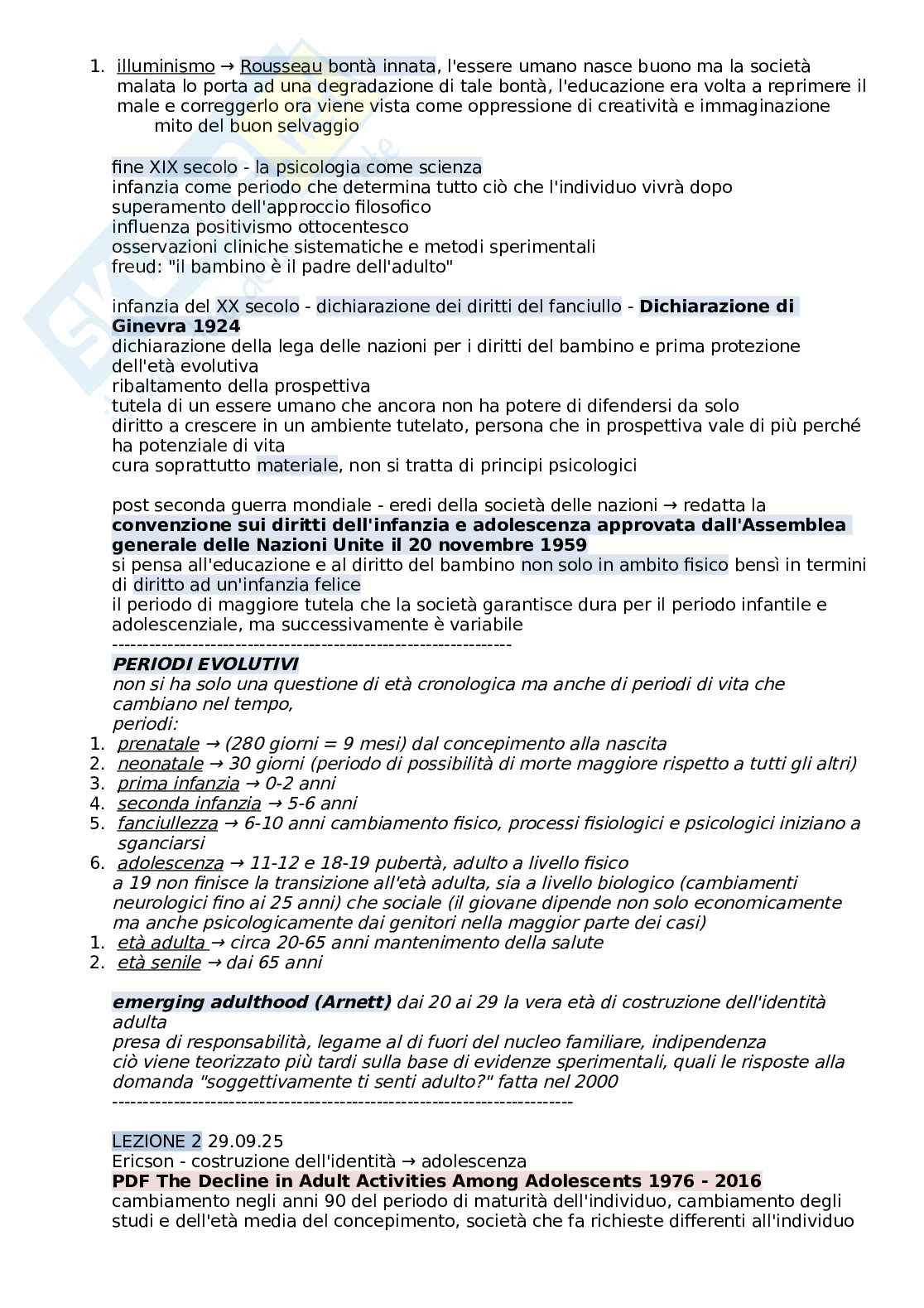 Riassunto esame Psicologia dello sviluppo, Prof. Tomasetto Carlo, libro consigliato Psicologia dello sviluppo (4 Edizione), 2021, Santrock, Deater-Deckard, Lansford, Rollo, D.   Pag. 2