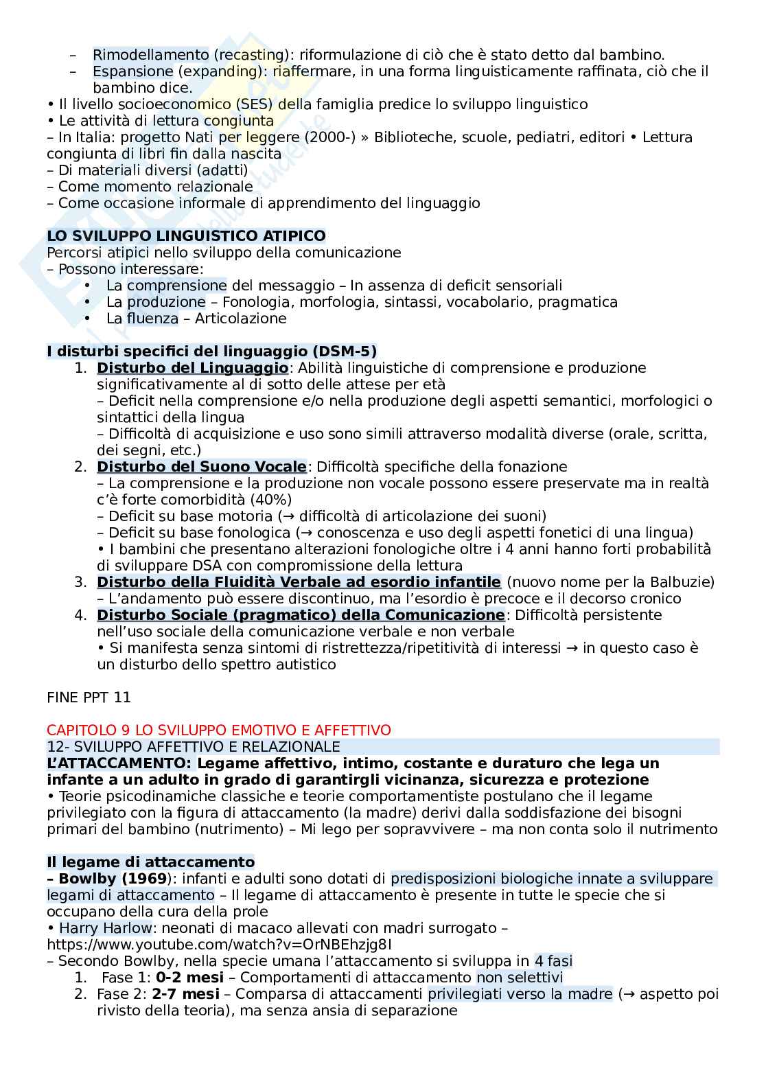 Riassunto esame Psicologia dello sviluppo, Prof. Tomasetto Carlo, libro consigliato Psicologia dello sviluppo (4 Edizione), 2021, Santrock, Deater-Deckard, Lansford, Rollo, D.   Pag. 46