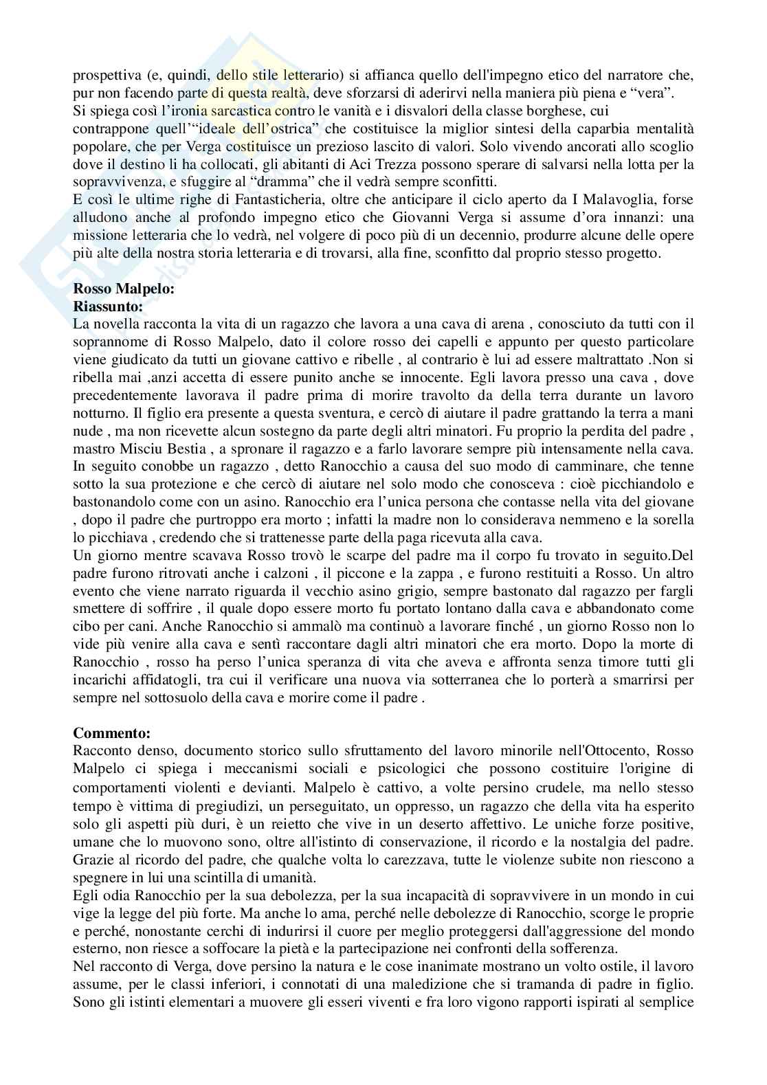 Riassunto esame letteratura contemporanea, prof. Giovannuzzi, libro consigliato L'esperienza letteraria in Italia vol.3, Ferroni Pag. 41
