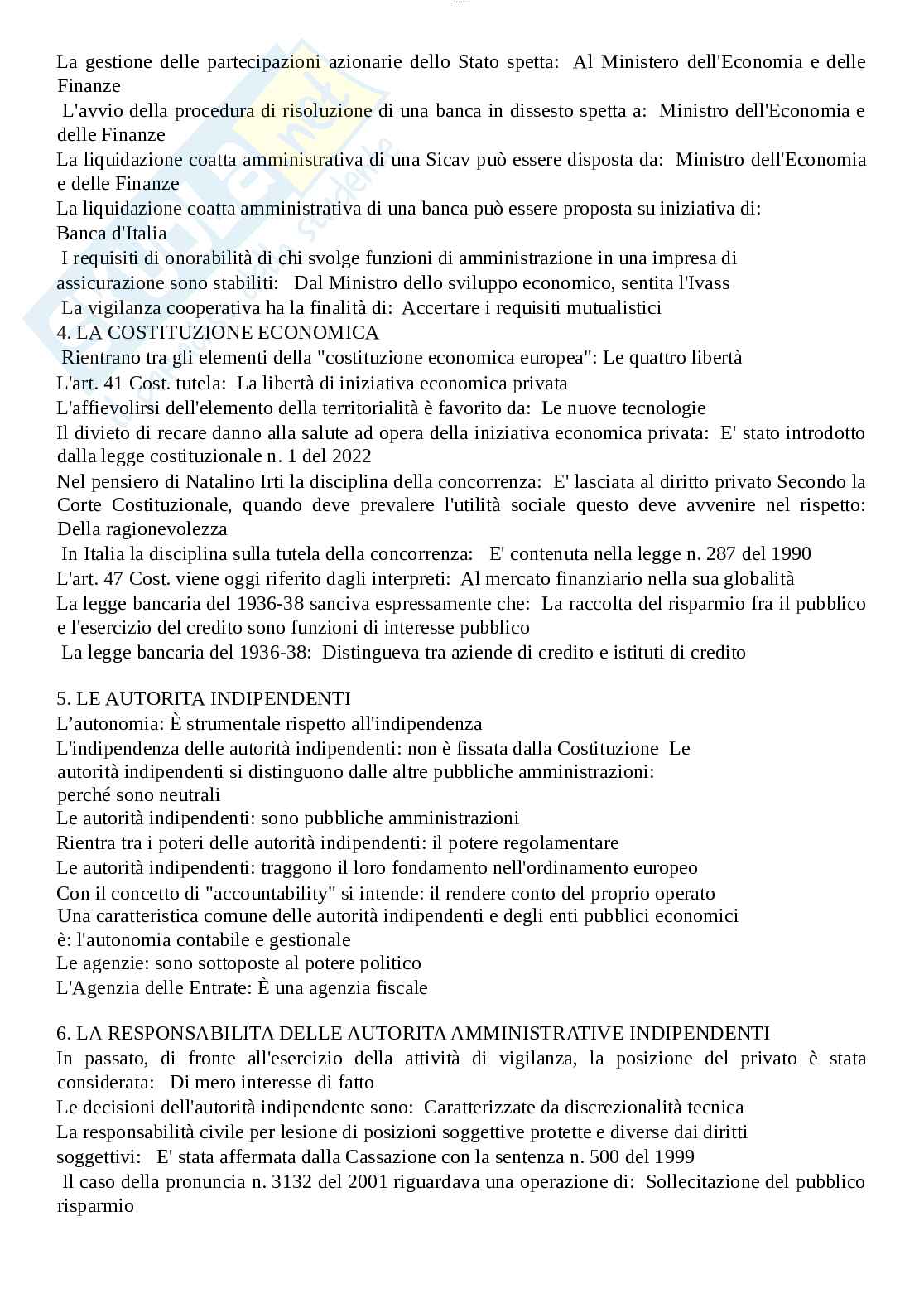 Paniere esame Diritto dell'economia  Pag. 2