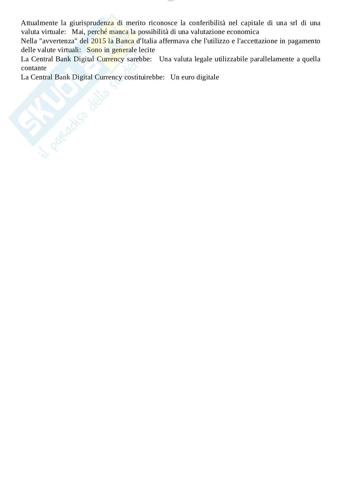 Paniere esame Diritto dell'economia  Pag. 21