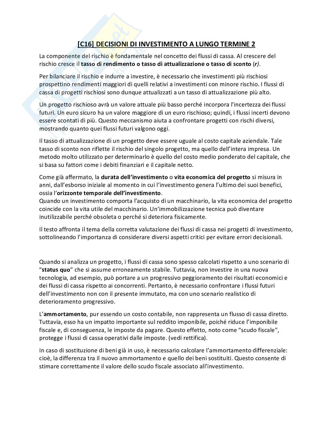 Riassunto esame Economia ed organizzazione aziendale, Prof. Munari Federico, libro consigliato Sistemi di controllo di gestione , Antony Pag. 26