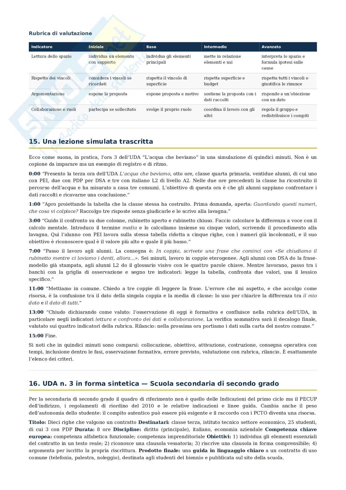 Progettare l'UDA e la lezione simulata: guida operativa con modelli e 3 UDA complete Pag. 11