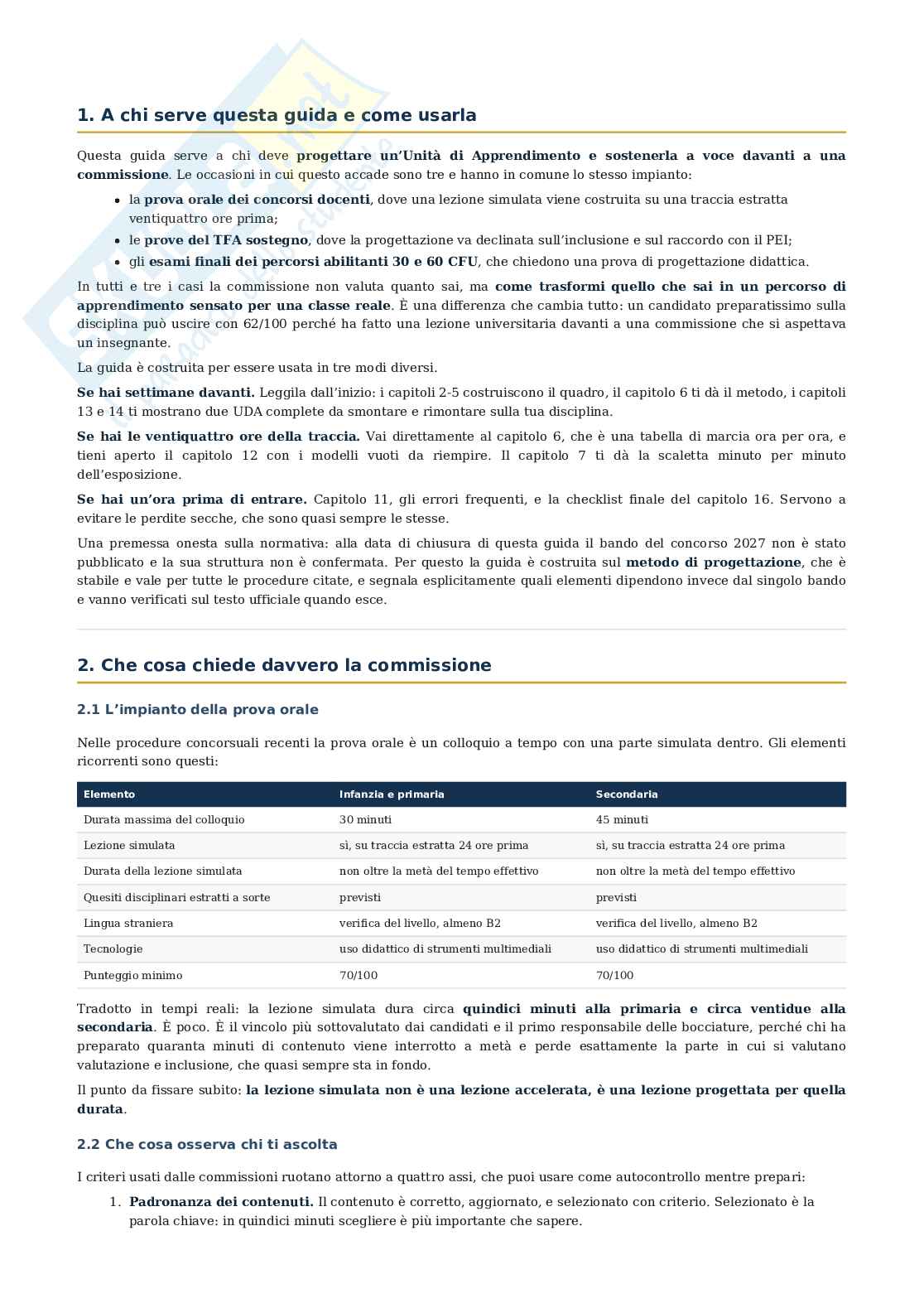Progettare l'UDA e la lezione simulata: guida operativa con modelli e 3 UDA complete Pag. 2