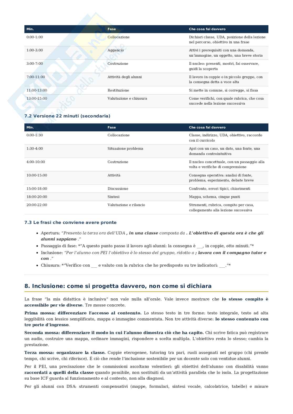 Progettare l'UDA e la lezione simulata: guida operativa con modelli e 3 UDA complete Pag. 6