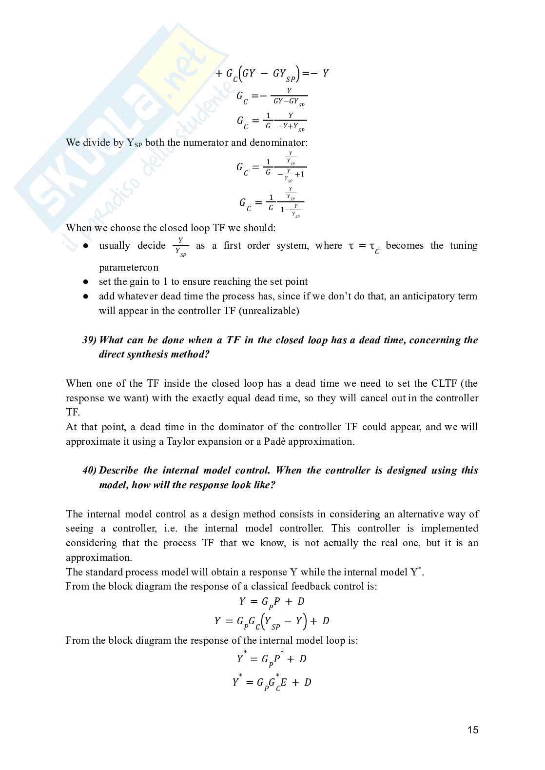 Process Dynamics and Control - Solved Exam Questions Pag. 16