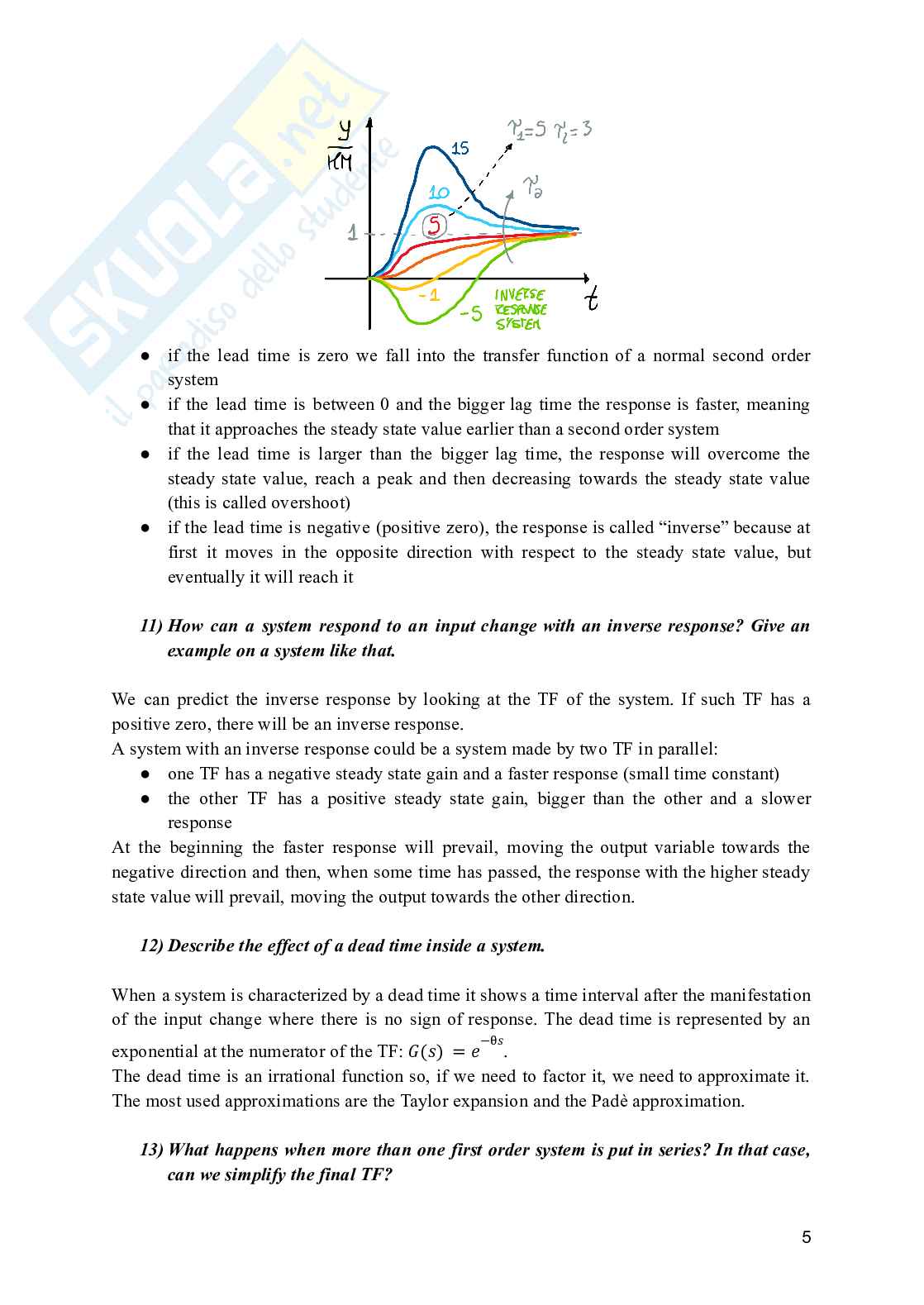 Process Dynamics and Control - Solved Exam Questions Pag. 6
