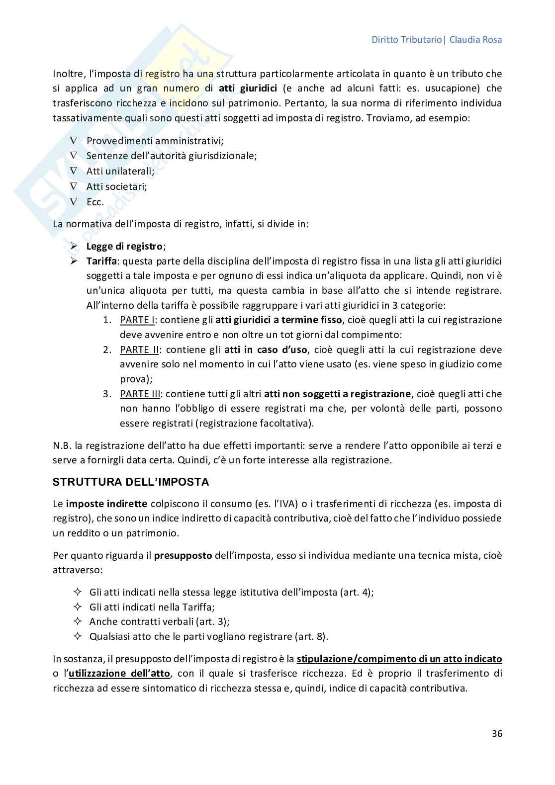 Appunti di Diritto tributario, parte speciale Pag. 36
