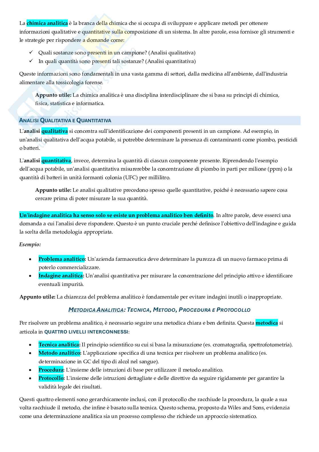 Appunti completi di Analisi dei Farmaci e dei loro metaboliti nei fluidi biologici Pag. 16