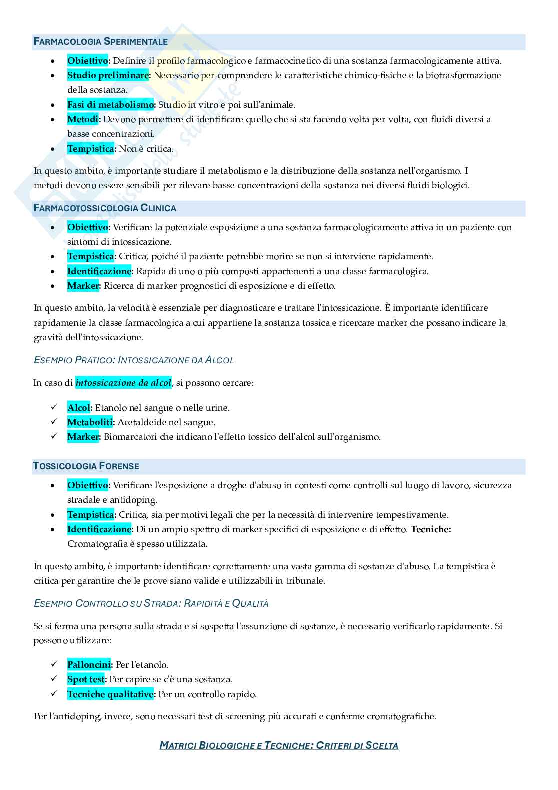 Appunti completi di Analisi dei Farmaci e dei loro metaboliti nei fluidi biologici Pag. 21