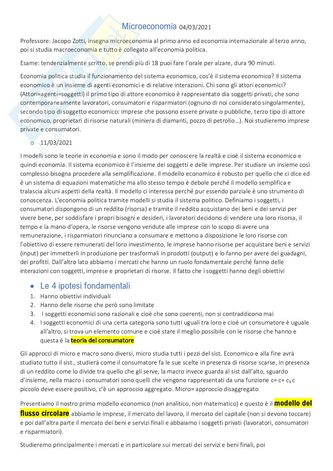 Microeconomia Pag. 1