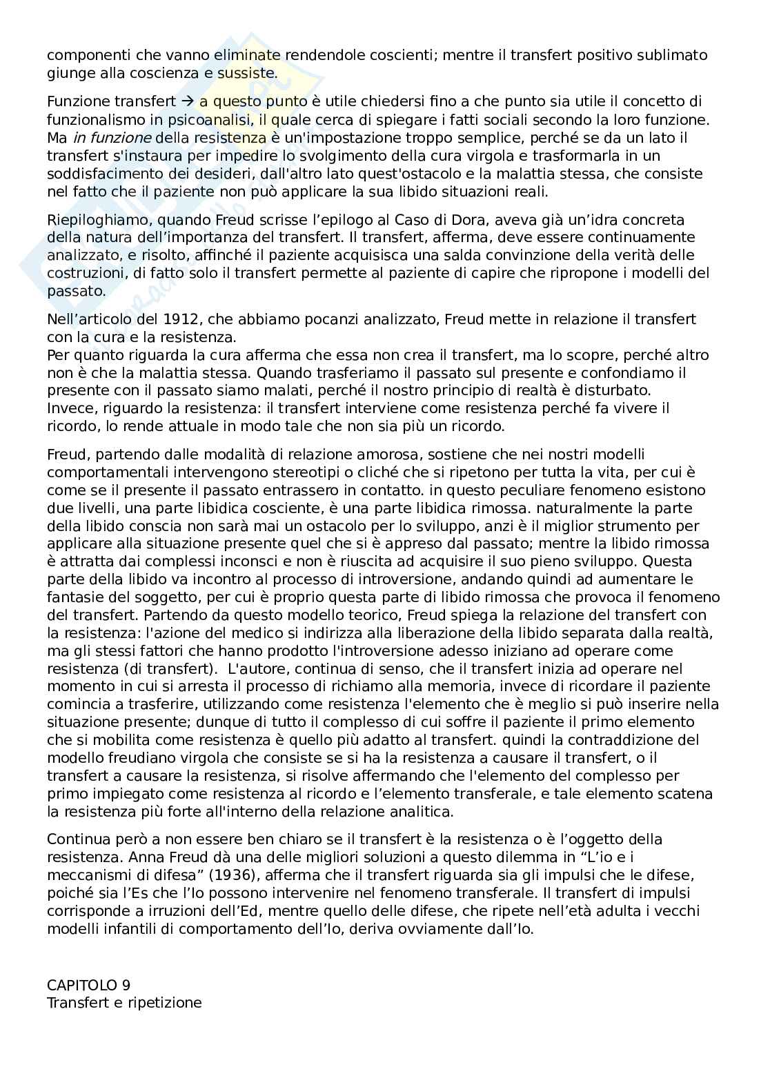 Riassunto esame Teorie dell'interpretazione clinica, Prof. Velotti Patrizia, libro consigliato I fondamenti della tecnica psicoanalitica , Etchegoyen Pag. 16