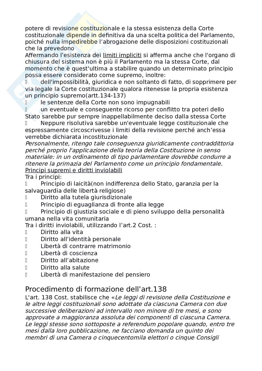Riassunto esame Diritto costituzionale, Prof. Carnevale Paolo, libro consigliato Le fonti del diritto italiano, Cicconetti Pag. 21