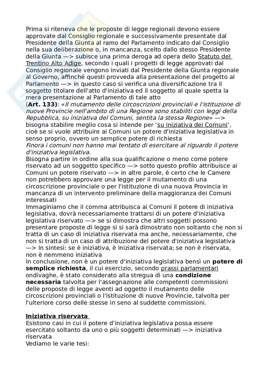 Riassunto esame Diritto costituzionale, Prof. Carnevale Paolo, libro consigliato Le fonti del diritto italiano, Cicconetti Pag. 31