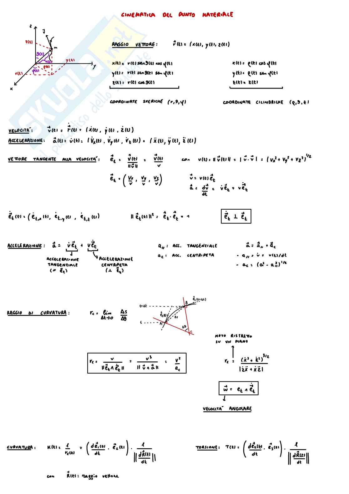 Formulario completo Meccanica razionale Pag. 2