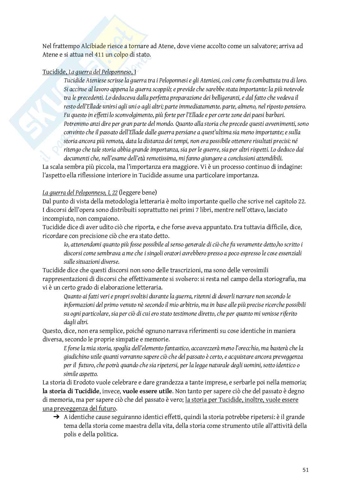 Appunti completi esame Il mondo greco, prof. Cesaretti Pag. 51