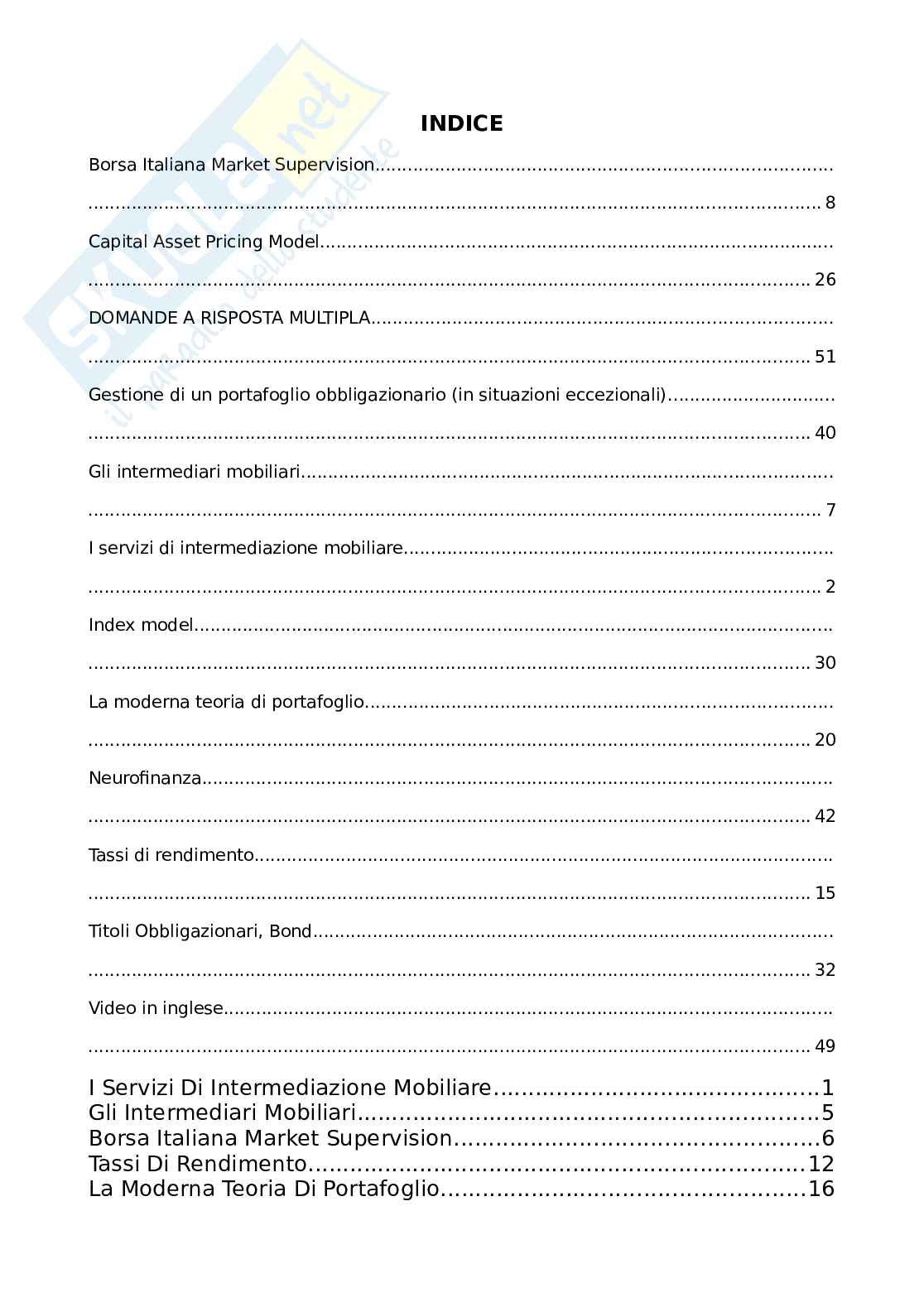 Appunti economia del mercato mobiliare Pag. 1