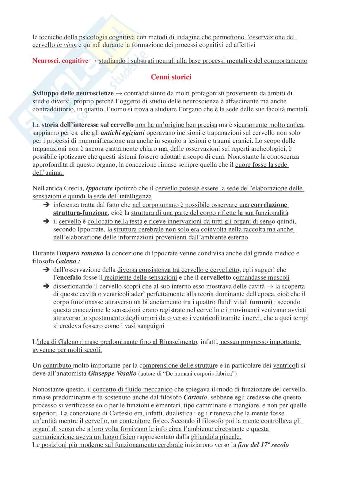 riassunto completo fondamenti anatomo fisiologici dell attività psichica Pag. 2