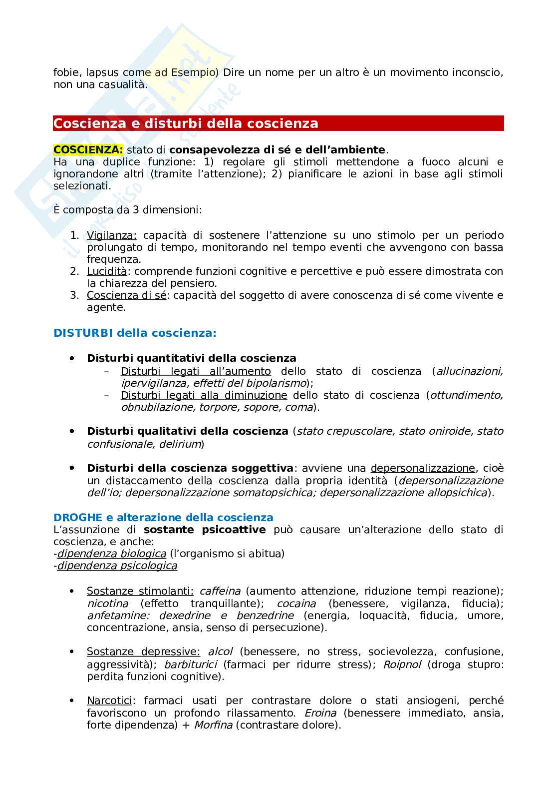 Domande e risposte Psicologia generale  Pag. 11
